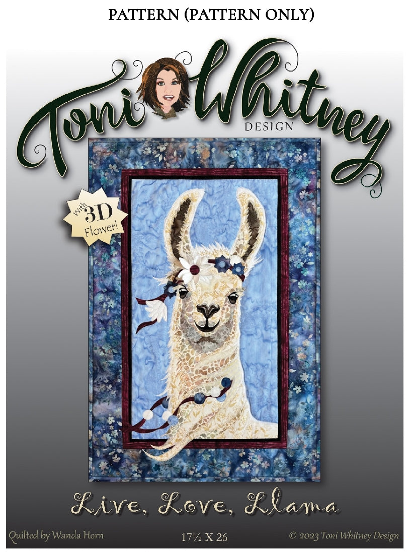 TONI WHITNEY LIVE LOVE LLAMA PATTERN