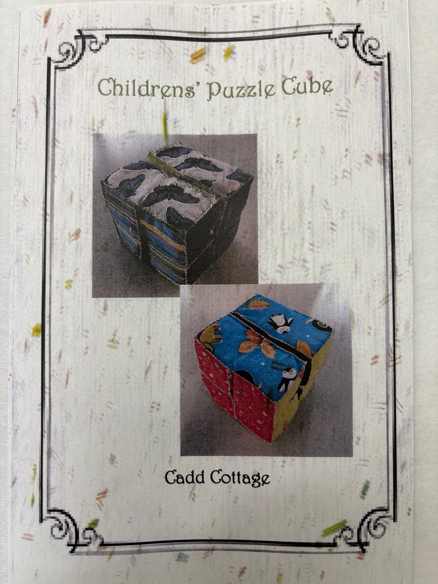 CADD COTTAGE CHILDREN'S PUZZLE CUBE PATTERN