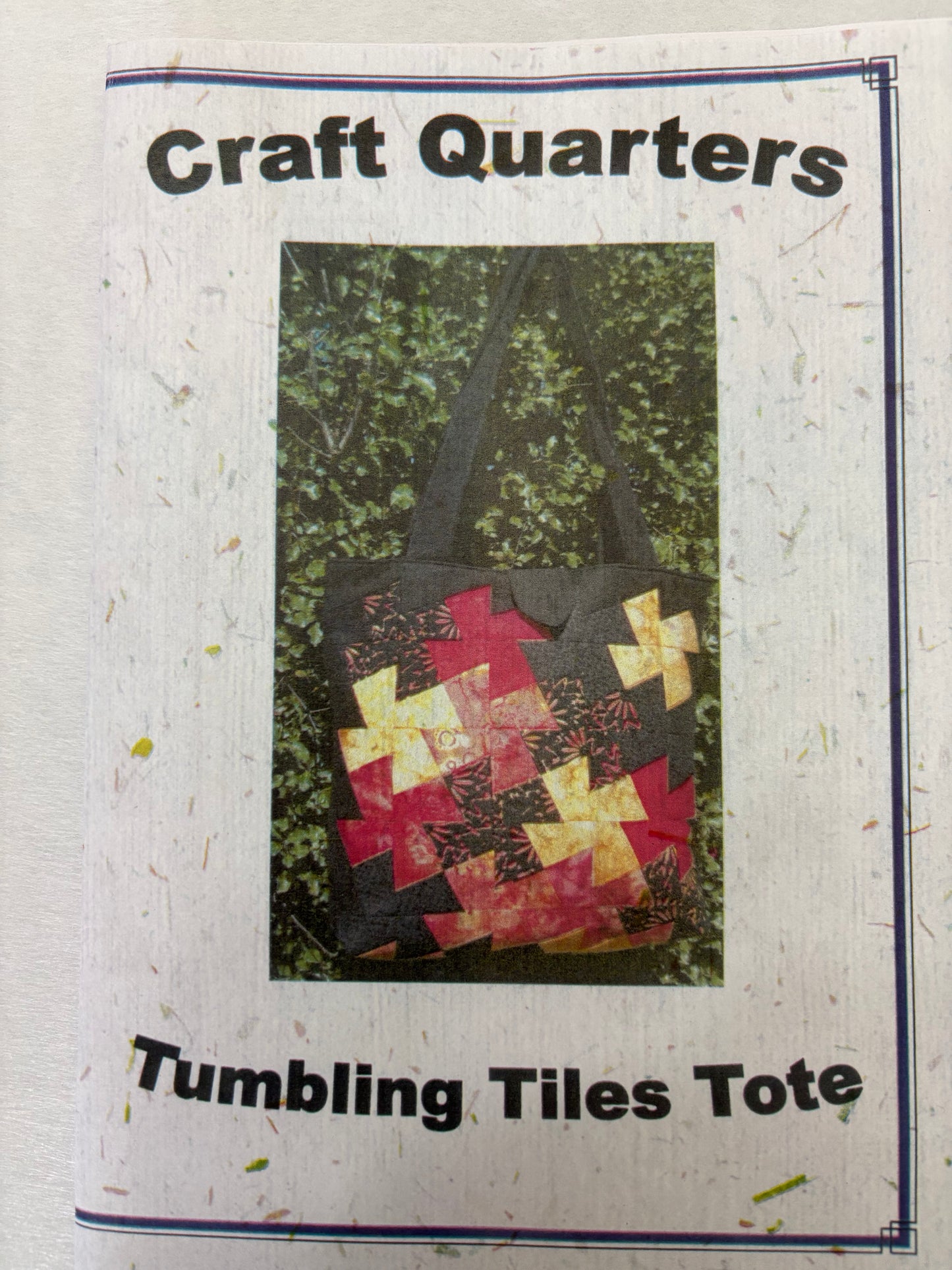 CADD COTTAGE TUMBLING TILES TOTE PATTERN