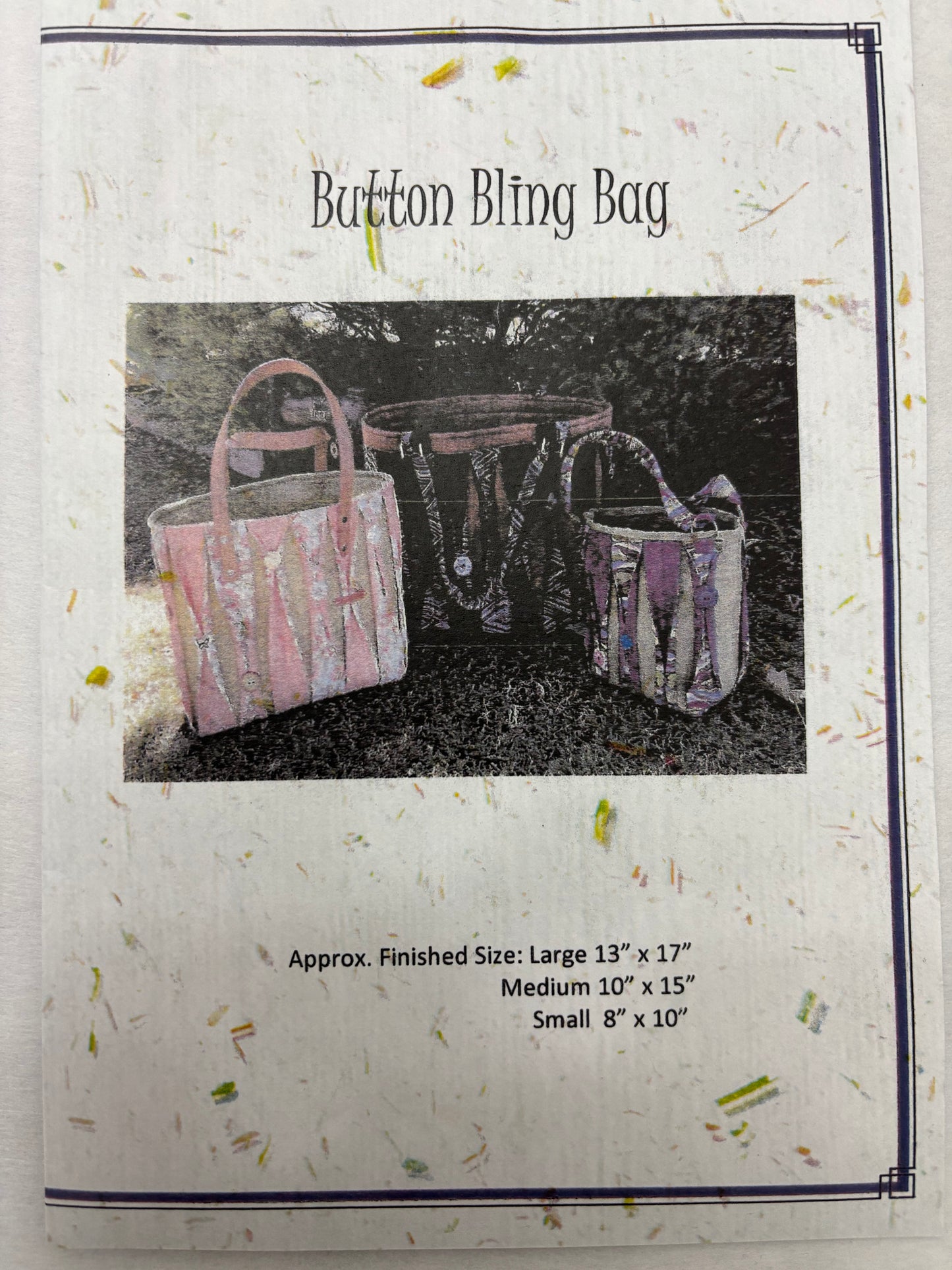 CADD COTTAGE BUTTON BLING BAG PATTERN
