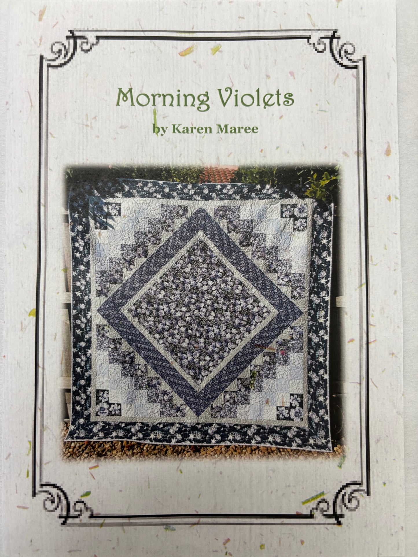 MORNING VIOLETS LAP QUILT AUTUMN FABRICS.