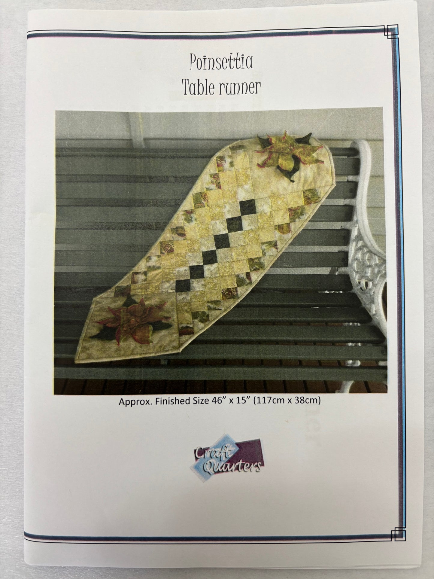 CADD COTTAGE POINSETTIA TABLE RUNNER PATTERN