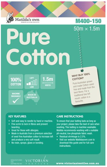 COTTON WADDING 1.5M