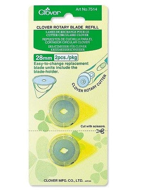 CLOVER ROTARY BLADE REFILL 28MM 2 PACK