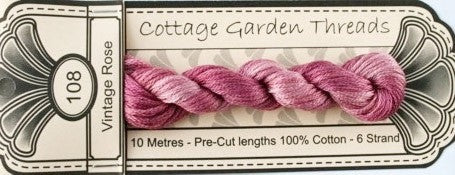 COTTAGE GARDEN THREADS VINTAGE ROSE 108