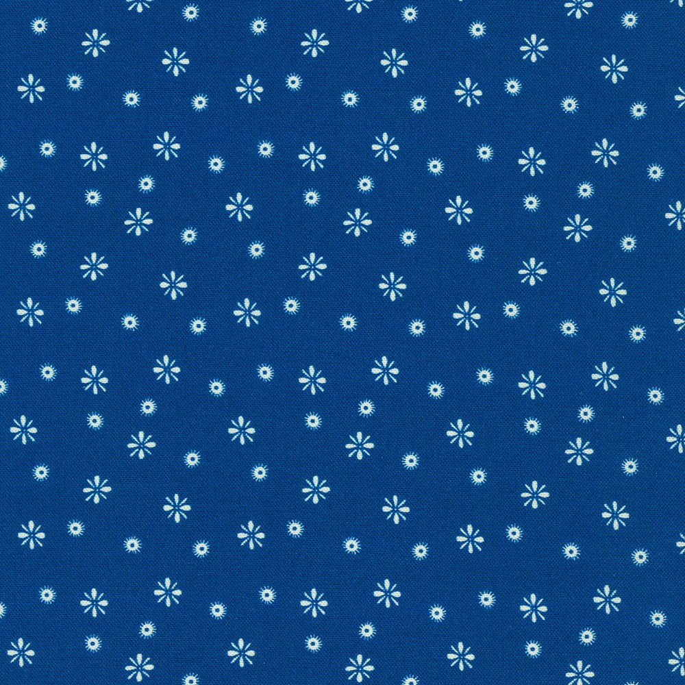 ROBERT KAUFMAN DAISY'S BLUEWORK NAVY FLOWERS