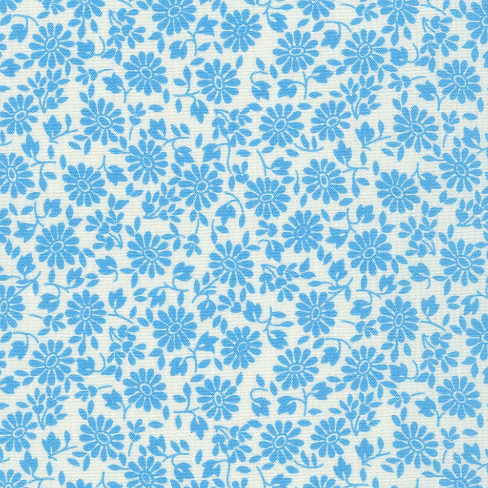 ROBERT KAUFMAN DAISY'S BLUEWORK CORNFLOWER