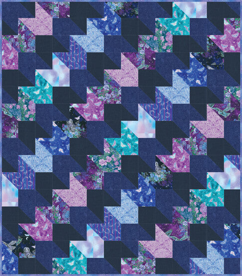 ROBERT KAUFMAN MYSTIC MOON BUTTERFLIES SAPPHIRE