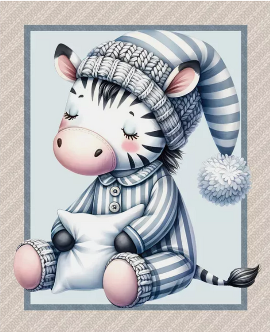 BED BUDS COT PANEL ZEBRA