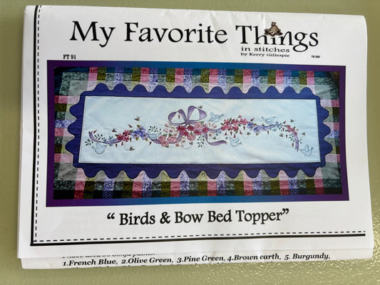 BIRDS AND BOWS BED TOPPER.