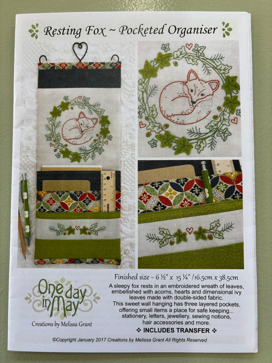 ONE DAY IN MAY RESTING FOX POCKETED ORGANISER