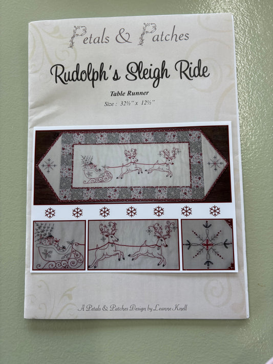 RUDOLPH'S SLEIGH RIDE TABLE RUNNER