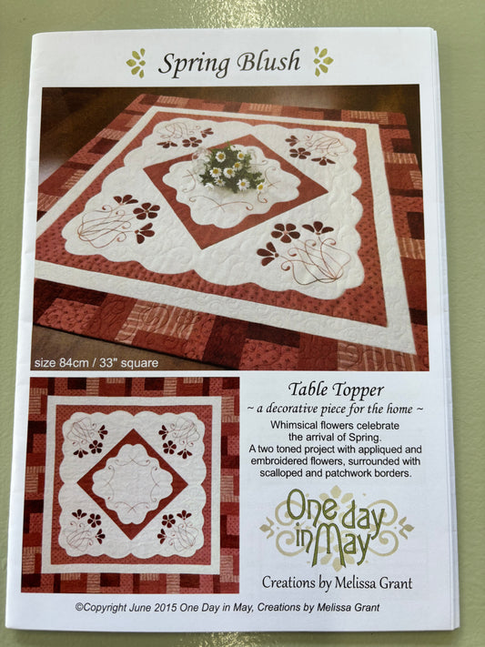 ONE DAY IN MAY SPRING BLUSH TABLE TOPPER